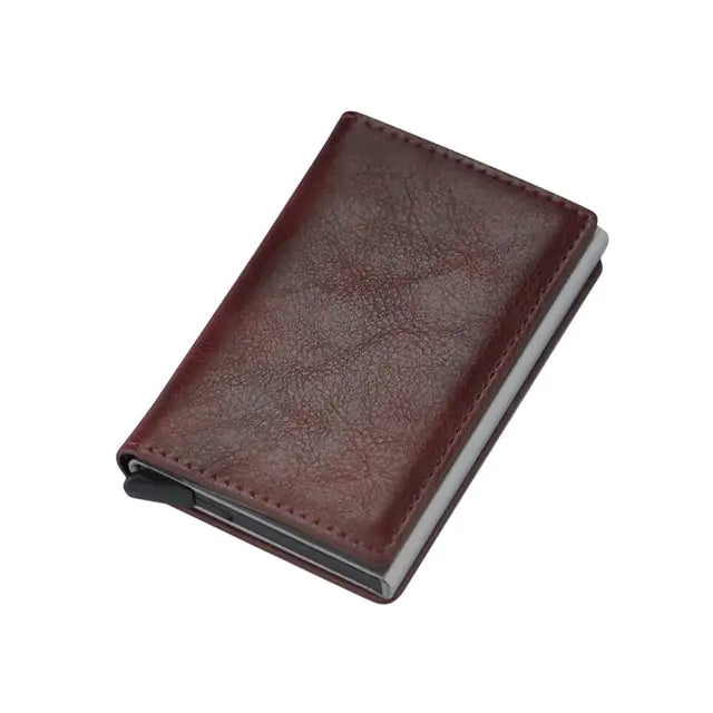 Automatic Leather Style Card Holder 